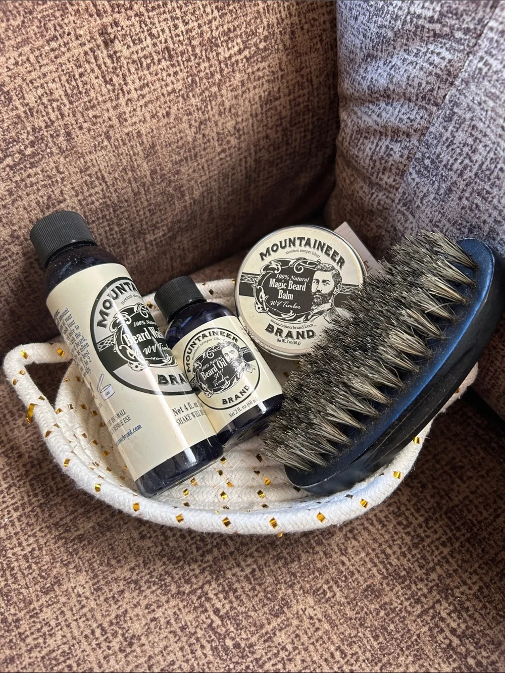 Men's Beard Care Kit — Black & Cream New